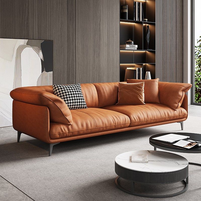 意式极简防水纳米科技布布艺沙发现代客厅小户型直排三四人位整装