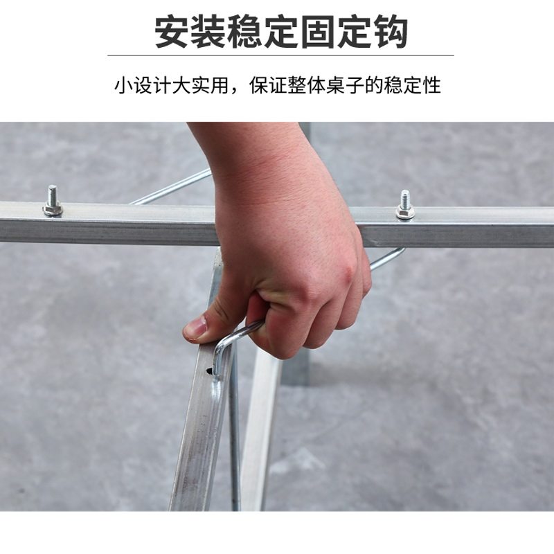 镀锌十字架大圆桌架子铁艺加厚桌腿支架折叠桌脚简易桌架子可定制
