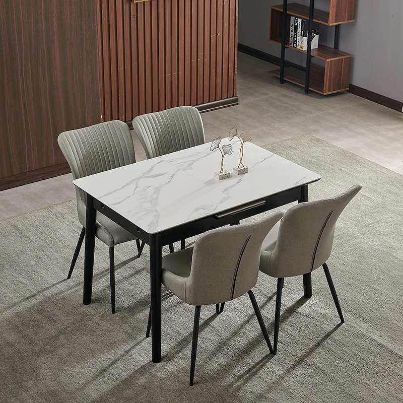 可折叠实木小户型板伸缩长方形餐桌椅多功能轻岩奢家用组合餐桌