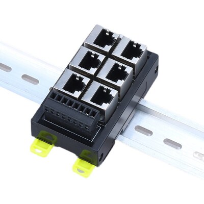 RJ45网口转端子台8pin接线端子水晶头RJ45插座转接板以太网集线器