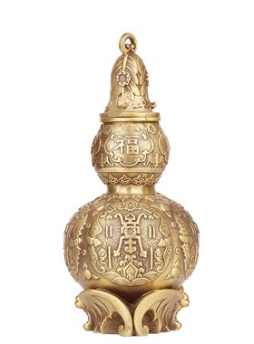 铜葫芦摆件镇宅招财开口空心玄关家居装饰品八卦客厅葫芦化解胡芦