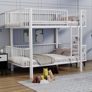 2024上下双人床1米5一米五床上下床双层床铁架铁艺床上下铺双层床