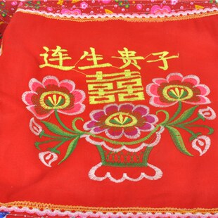 云南传统婴儿信宜两爪宝宝特色刺绣后背式厚款背带被背巾加长背带