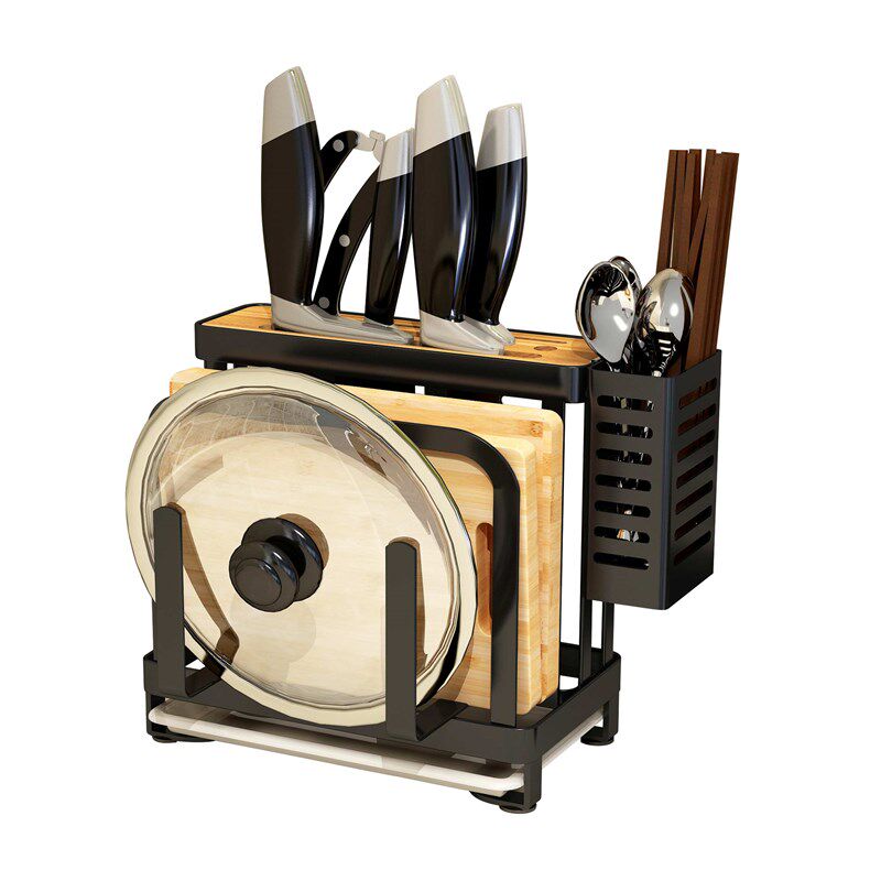 304不锈钢刀架刀座 厨房用品置物架多功能砧板菜板架菜刀收纳架