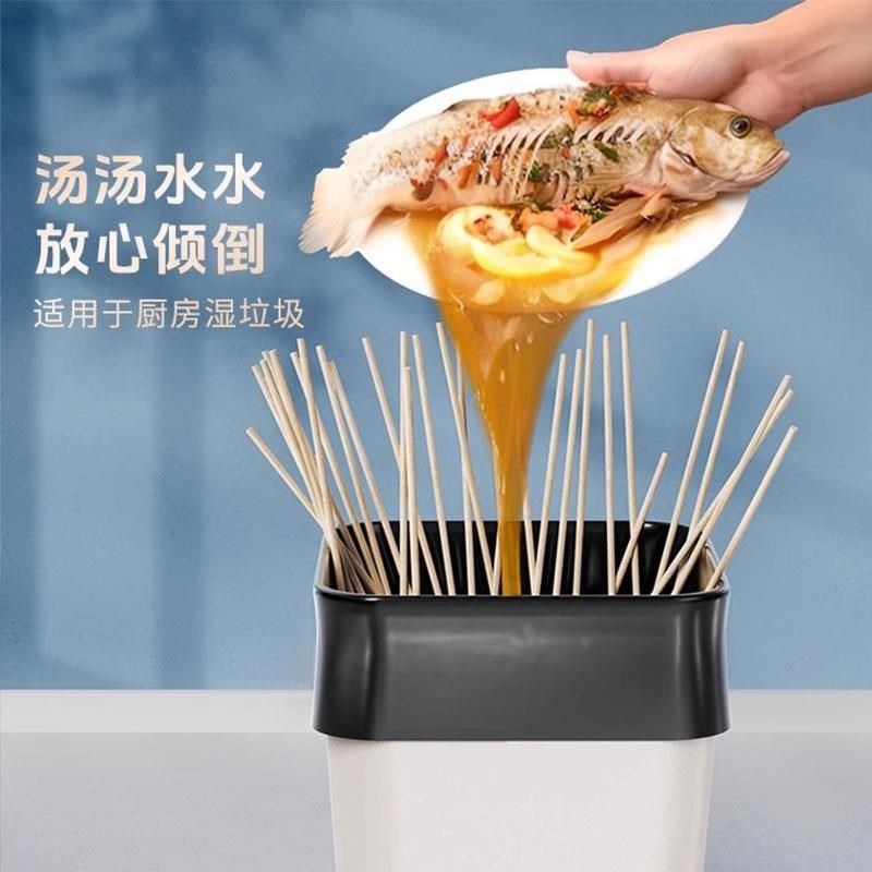 【抽绳垃圾袋】家用手提式加厚免撕厨房卫生间黑色塑料拉圾袋大号