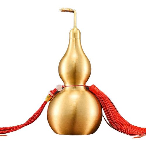 铜葫芦挂件客厅招财摆件开口光面空心葫芦卧室办公室摆设镇宅装饰