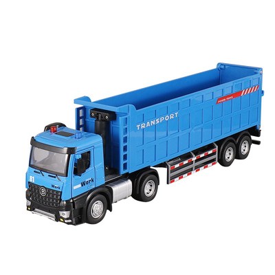 儿童玩具合金翻斗车半挂货车大号加长自卸重型卡车模型牵引工程车