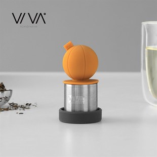 丹麦VIVA分享系列不锈钢硅胶浮动滤茶器泡茶器创意可爱茶漏茶滤器