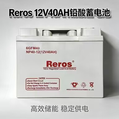 Reros 雷诺士12V40AH12V100铅酸蓄电池高效储能稳定供电