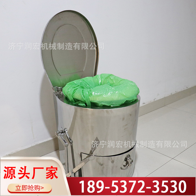 避难硐室集便器矿用应急免冲马桶不锈钢材质自动打包集便器