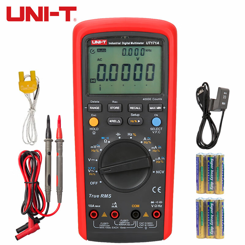 UNI-T优利德UT171A数字万用工业级高精度智能防烧自动电工万能表