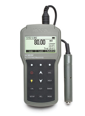 HANNA HI98192 微电脑EC-TDS-电阻率-NaCI-°C测定仪