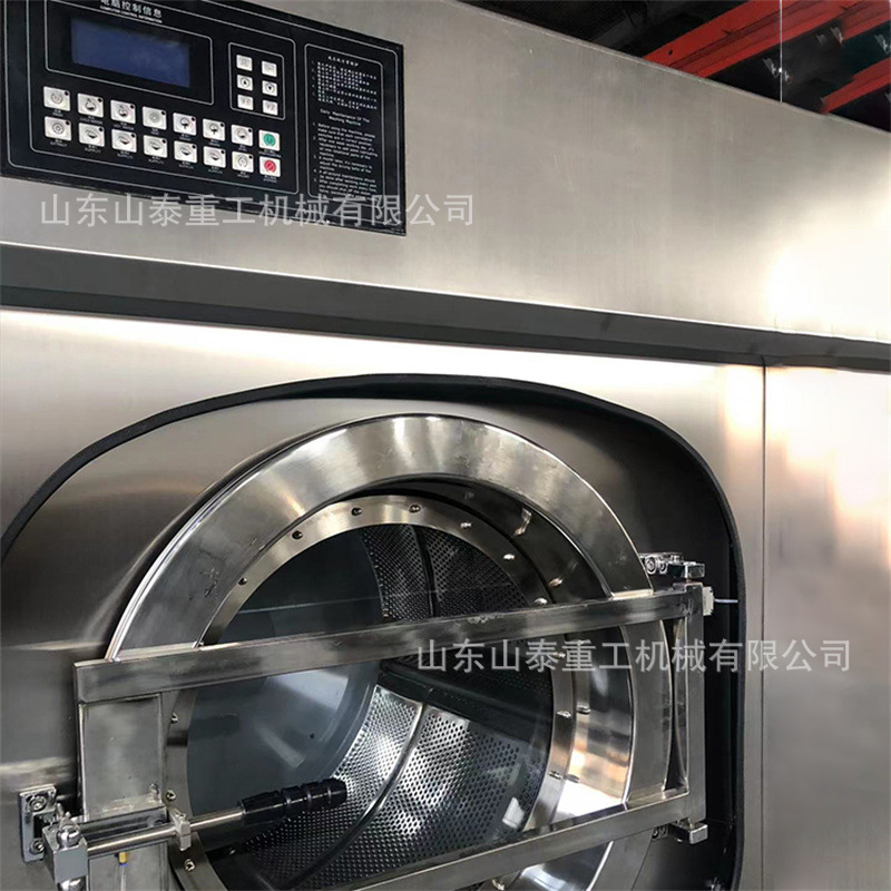 煤矿用全自动洗衣机 采用不锈钢精制门100kg全自动洗脱机