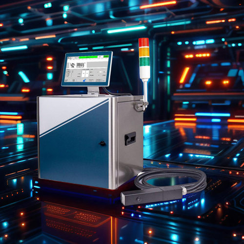 溯码S1000工业级全自动分体式触摸屏微字白墨喷码机小字符喷码机