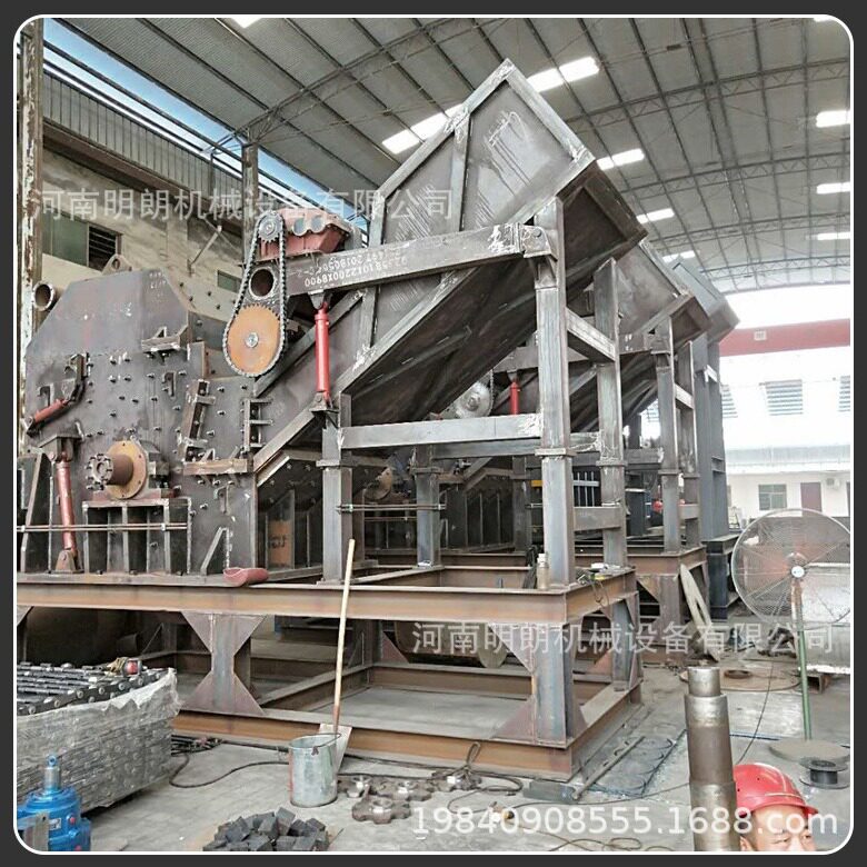小型金属易拉罐粉碎机废铝合金废铁皮废油漆桶废钢破碎处理生产线