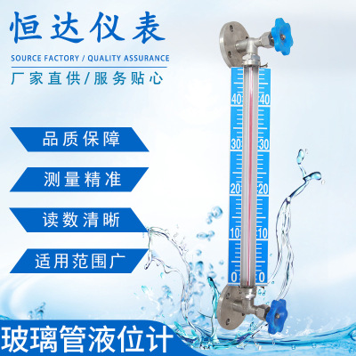玻璃管液位计不锈钢磁翻板浮球耐腐液位计精度高水箱油管水位计