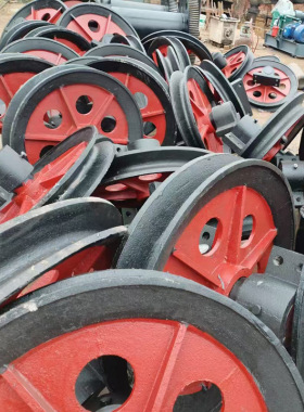 鸿业 矿井游动提升天轮 铸钢材质超耐磨 井架天轮TD1000