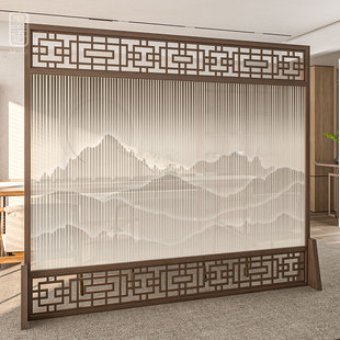 屏风隔断客厅酒店办公室进门遮挡入户玄关卧室家用实木镂空 新中式