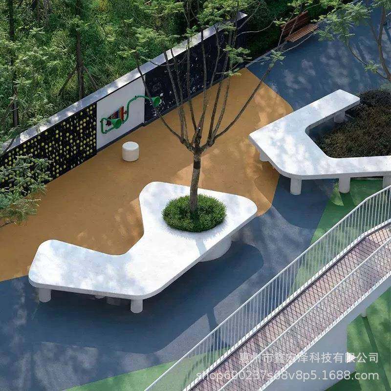 玻璃钢创意异形桌椅组合户外广场围树桌子学校园林公共休闲皮尺椅,商业/办公家具,休闲椅系列,淘宝优惠券,粉丝福利购,淘宝优惠卷