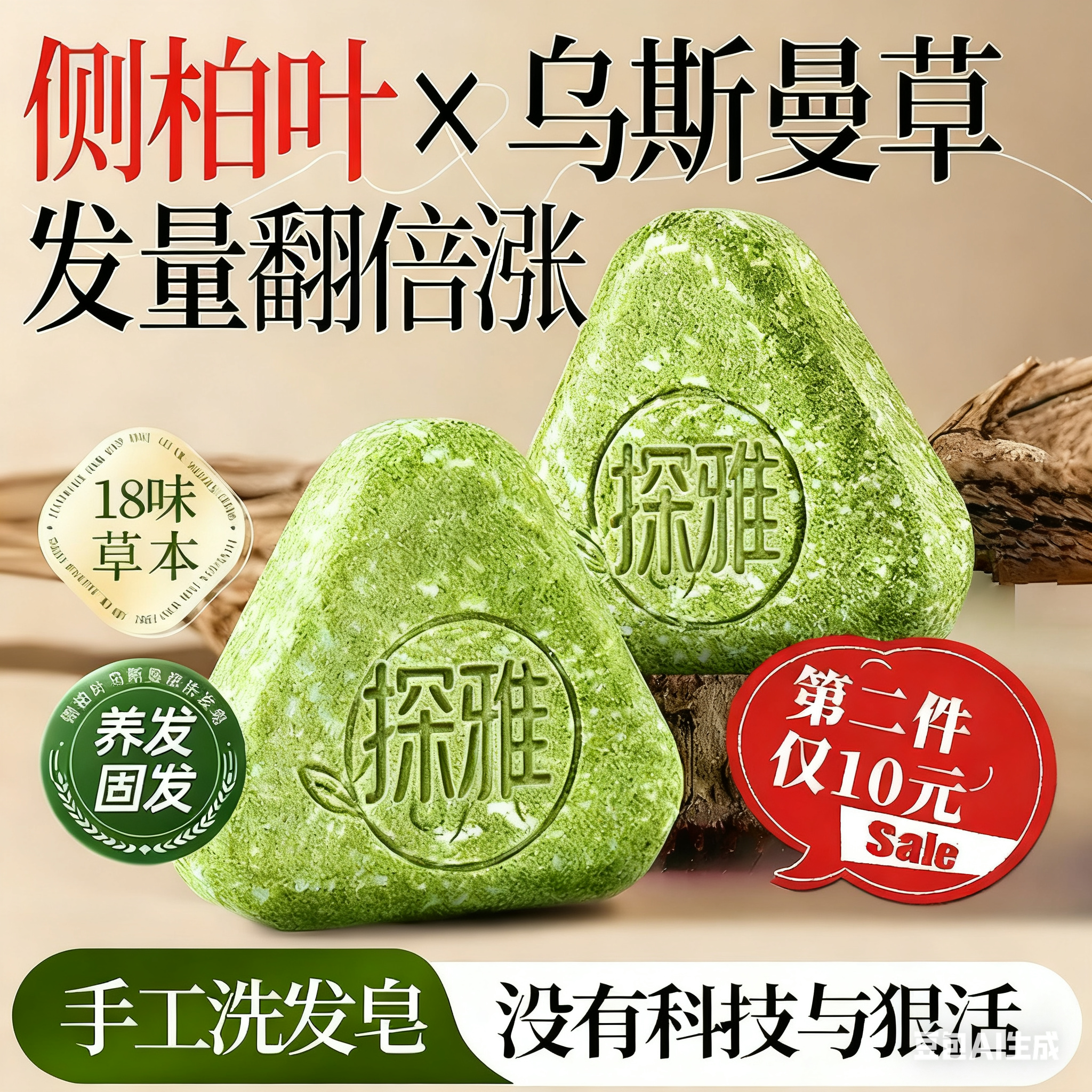 侧柏叶洗发皂新疆乌斯曼草