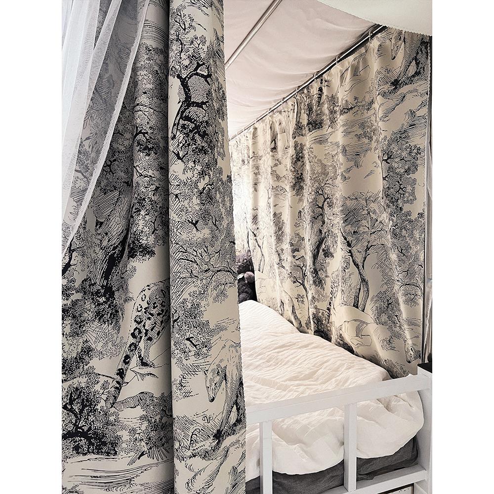 不小心床帘U型轨道遮光学生寝室上下铺通用床幔男生女生宿舍床帘