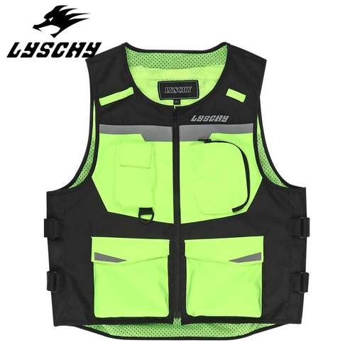 LYSCHY雷翅摩托车骑行马甲可调节背心反光衣防摔耐磨摩旅通勤男女