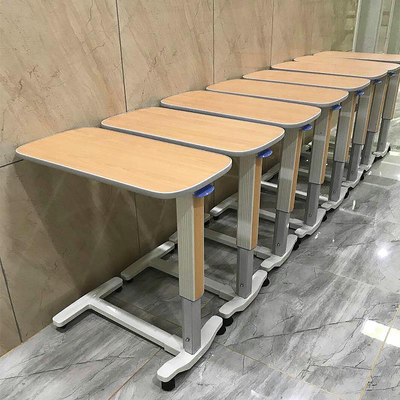 新型医用餐桌Abs移动可调餐桌床餐桌护理桌电脑床头柜悬挂与车轮