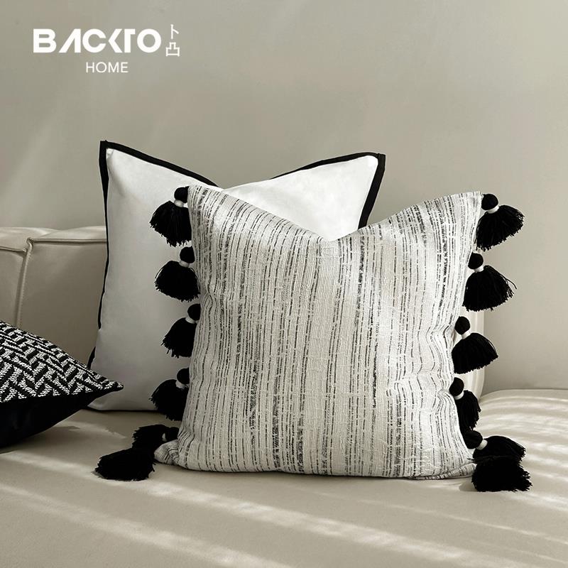 BACKTO卜凸家居法式轻奢提花抱枕客厅沙发酒店民宿高级感床上靠枕