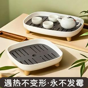 茶盘客厅家用小型现代功夫茶台放茶具茶杯干泡台茶几沥水托盘 日式