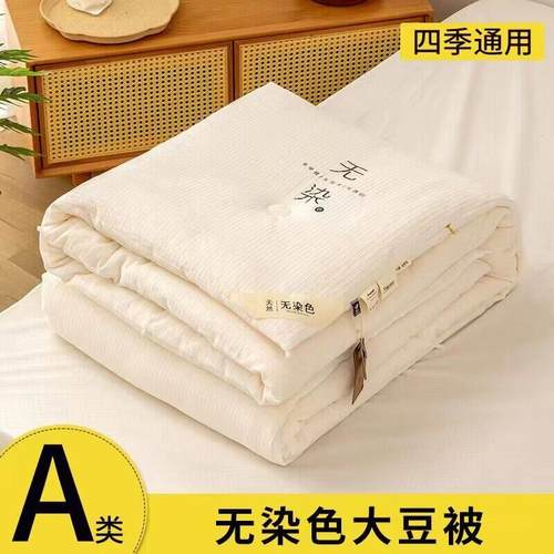 A类无染水洗棉大豆纤维被子夏凉被春秋被芯单双人棉被空调被冬被