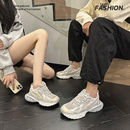 爆款 男女松糕休闲鞋 简约时尚 休闲户外运动小白鞋 厚底老爹鞋 秋季