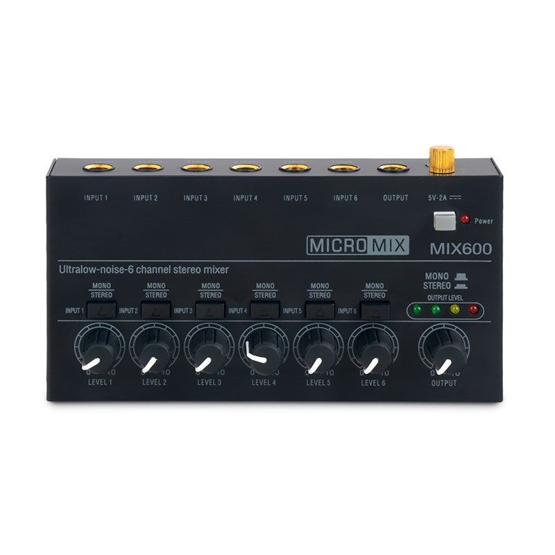 低噪音超紧凑型 4 v通道6通道立体声小型音频混音器
