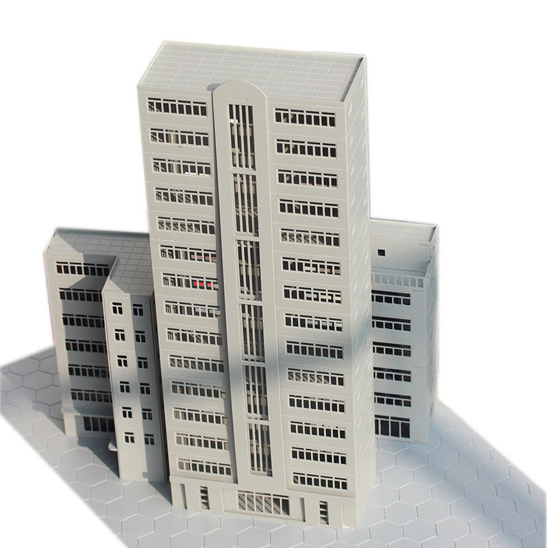 1:150/100仿n真房屋高楼大厦办公楼房子拼装模型摆件城市沙盘建筑