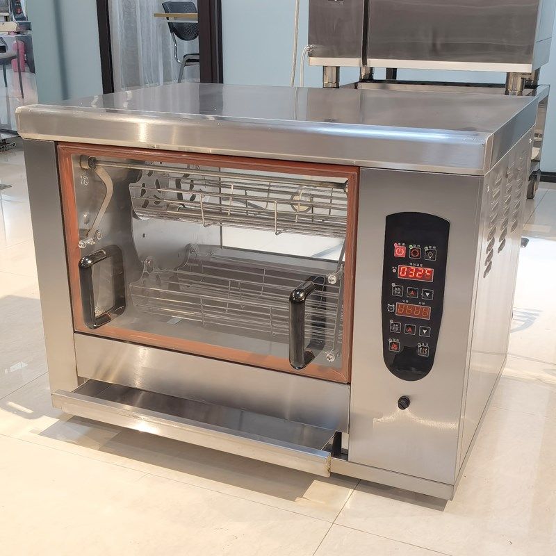 全自动旋转电烤鸡专用烤箱鸡架子奥尔良烤鸡炉机器燃气烤禽箱商用