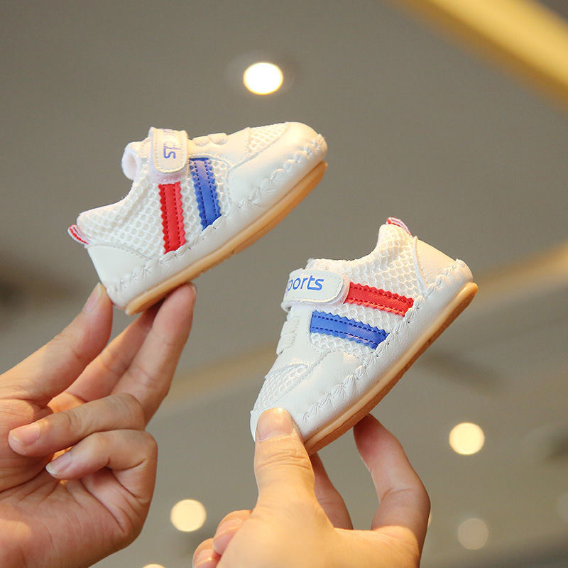 春秋季0-1岁宝宝软底学步鞋小童透气网面鞋3-6-10个月9婴幼儿童鞋