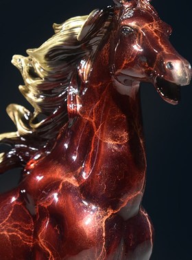 威弗列德马到成功办公室中式家居装饰工艺乔迁开业礼品纯铜马摆件