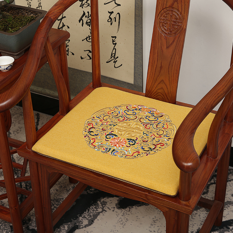 中式红木椅子坐垫实木家具沙发太师圈椅官帽茶餐座椅垫子海绵防滑