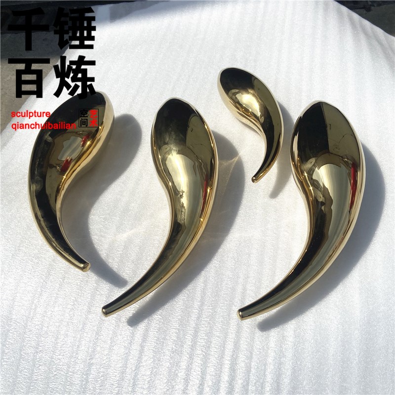 不锈钢鱼雕塑售楼部水池小鱼墙饰壁挂装饰品景观流水鱼群金色摆件