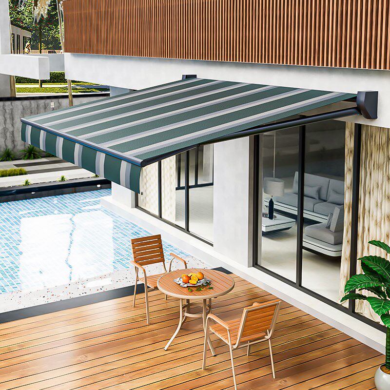 伸缩遮阳棚户外防雨篷手摇遮阳篷院子阳台庭院露台屋檐伸缩式雨棚