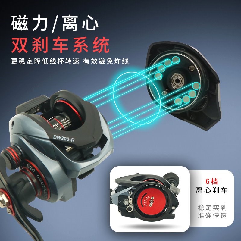 全金属线杯水滴轮防炸线远投鱼线轮双刹微物水滴轮打黑渔轮路亚轮