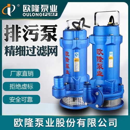 欧隆高扬程工程泵排污泵农田灌溉抽水机市政工业潜污X泵家用潜水