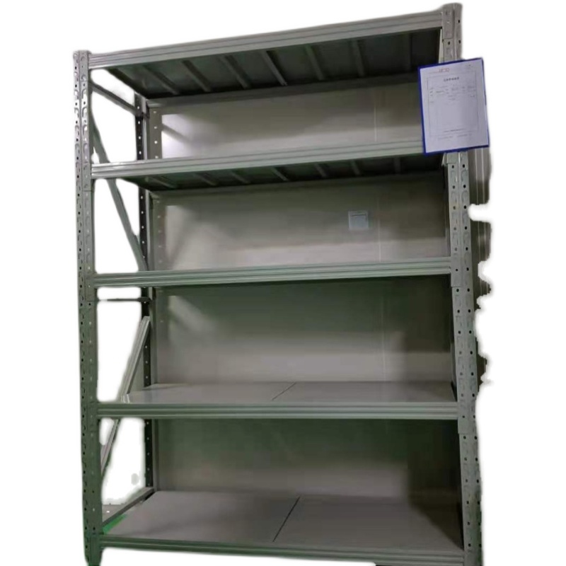 宅急送金属置物架库房杂物便于拆装层板加厚蓝色可移动中型储藏架