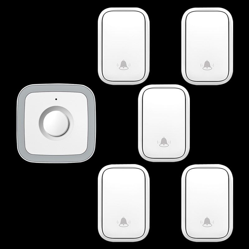 门铃远距离五拖一电子遥控门铃无线家用不用W电池智能门玲