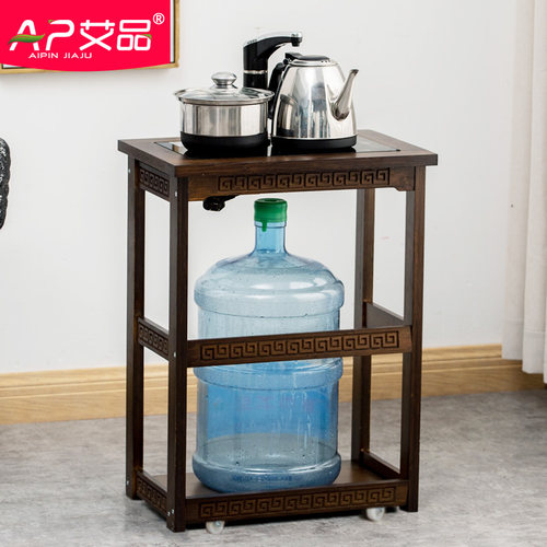 移动茶几茶车小j茶台实木茶桌家用客厅阳台烧水泡茶桌茶水架置物