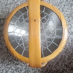 四川烘笼竹编碳火盆烘茶叶烤火笼老人家用手提烧炭取暖杯火盆火蓝