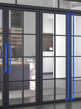 O型不锈钢玻璃门拉手大门有框蓝色中国红淋浴房木门加厚304材料