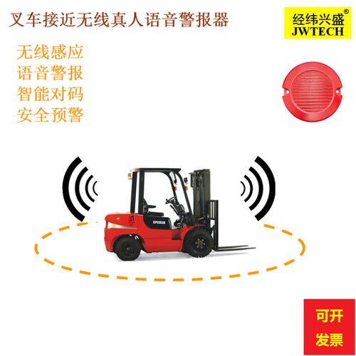 叉车机车货车g接近防撞预警警报器无线10m真人语音播报安全报警器