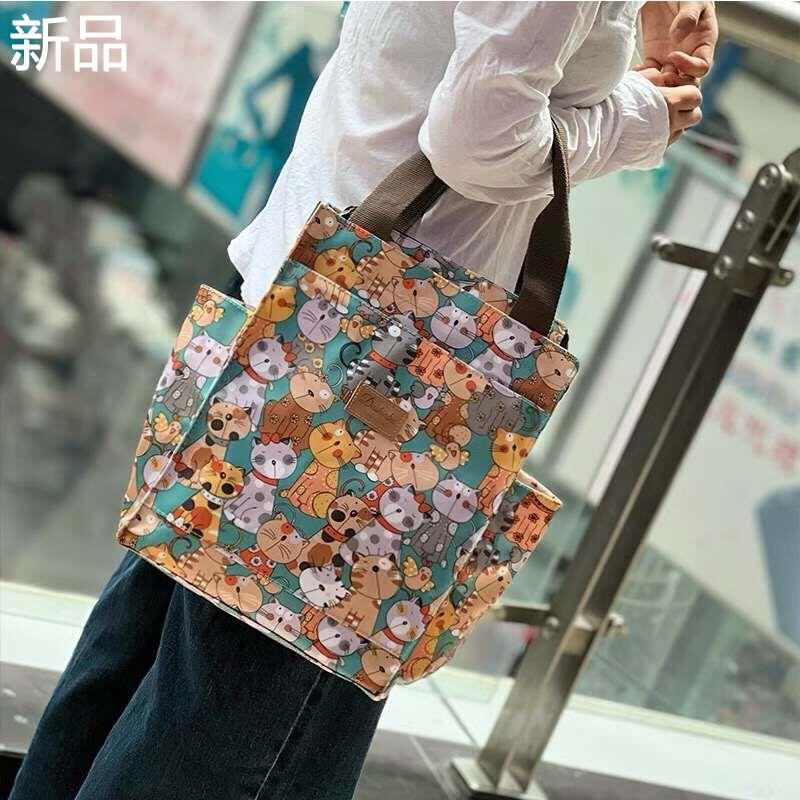防水牛津布手提袋作业包大容量手提包补课补习袋小学生文件资新品