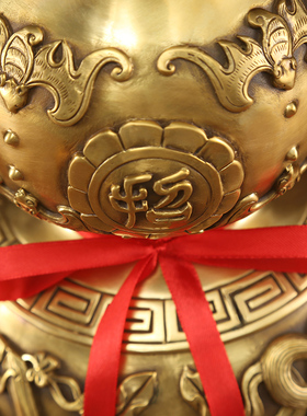 铜欣祥纯铜葫芦摆件客厅玄关家居装饰品办公室工艺品开业礼品摆件