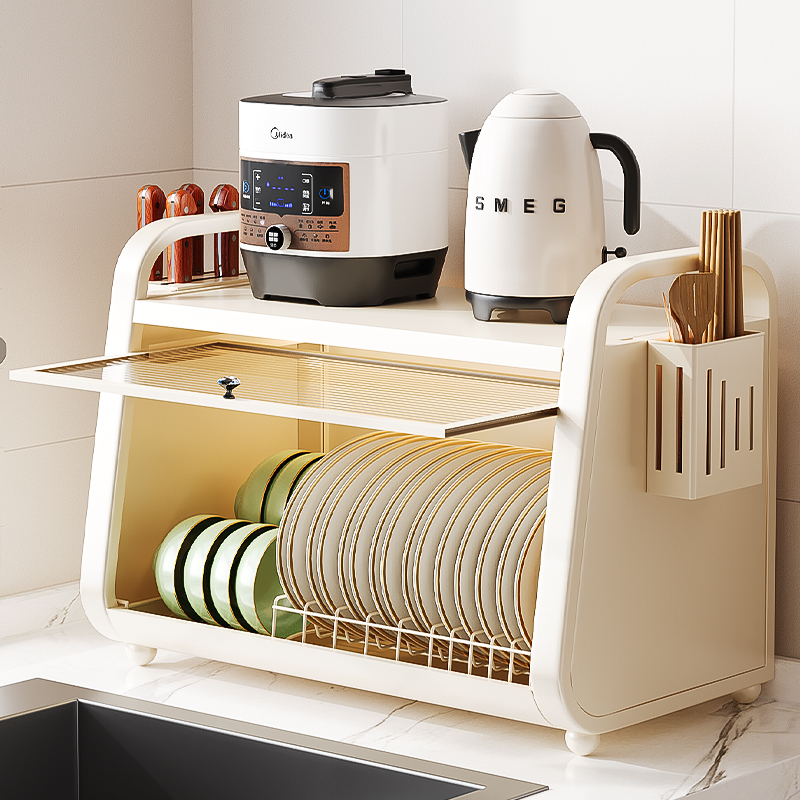 碗碟收纳架厨房置物架台面放碗架碗盘沥水架碗柜多功能碗筷收纳盒